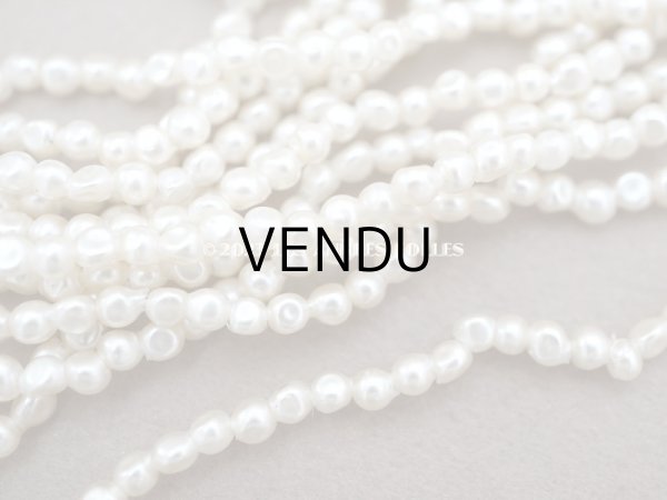 画像5: 1910~1920年頃 アンティーク 極小 3mm バロックパール スフレビーズ 約1230ピース 吹きガラス製ビーズ (5)