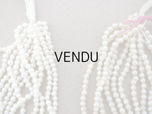 画像6: 1910~1920年頃 アンティーク 極小　1.8×2mm　フェイクパール  スフレビーズ　 約1750ピース 吹きガラス製ビーズ (6)