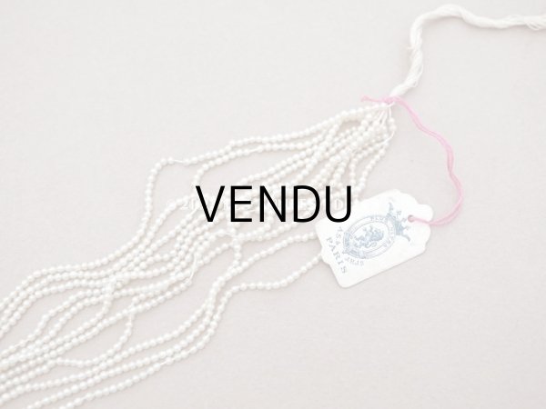 画像3: 1910~1920年頃 アンティーク 極小　1.8×2mm　フェイクパール  スフレビーズ　 約1750ピース 吹きガラス製ビーズ (3)