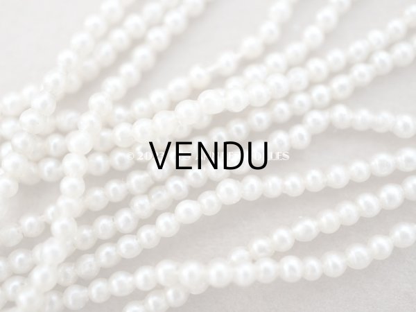 画像4: 1910~1920年頃 アンティーク 極小　1.8×2mm　フェイクパール  スフレビーズ　 約1750ピース 吹きガラス製ビーズ (4)