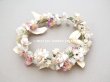 画像2: アンティーク シルク製 花冠 布花のティアラ (2)