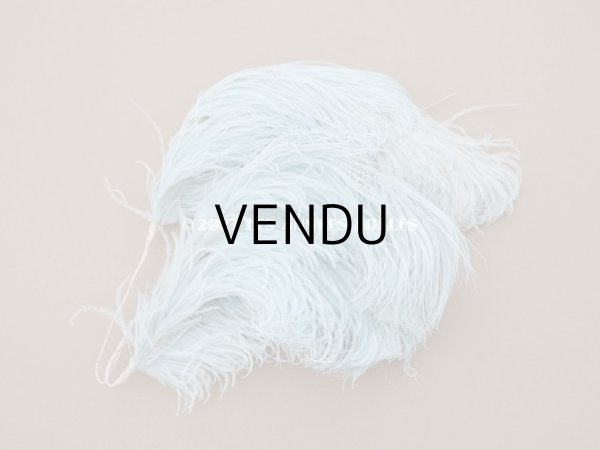 画像3: 19世紀末 ラベル付 フェザー 水色 羽飾り  (3)