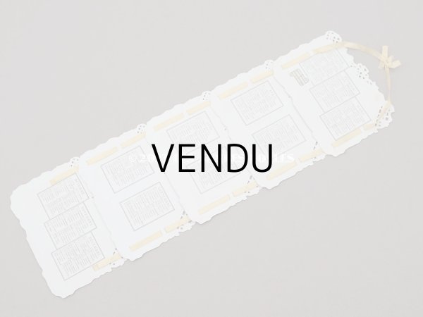 画像8: アンティーク クロモ　5枚セット 透かし模様　1896年のカレンダー (8)