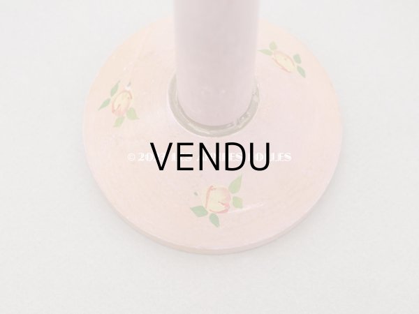 画像13: アンティーク ハットスタンド 薔薇のハンドペイント　ピンク (13)