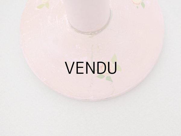 画像8: アンティーク ハットスタンド 薔薇のハンドペイント　ピンク (8)