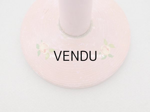 画像21: アンティーク ハットスタンド 薔薇のハンドペイント　ピンク (21)