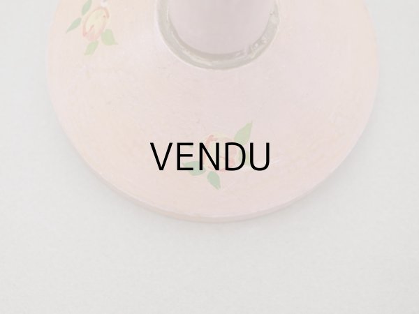 画像14: アンティーク ハットスタンド 薔薇のハンドペイント　ピンク (14)
