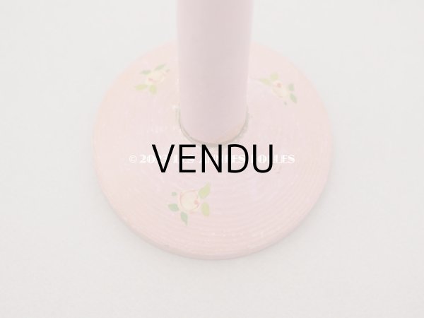 画像19: アンティーク ハットスタンド 薔薇のハンドペイント　ピンク (19)