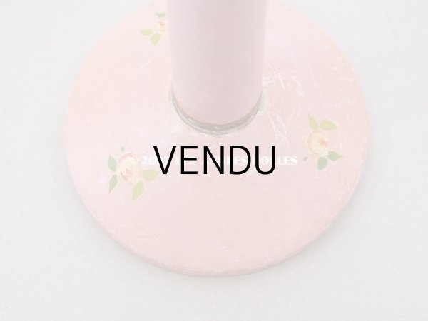 画像9: アンティーク ハットスタンド 薔薇のハンドペイント　ピンク (9)