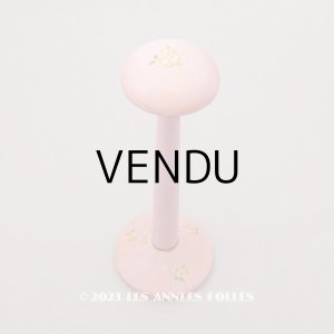 画像: アンティーク ハットスタンド 薔薇のハンドペイント ピンク