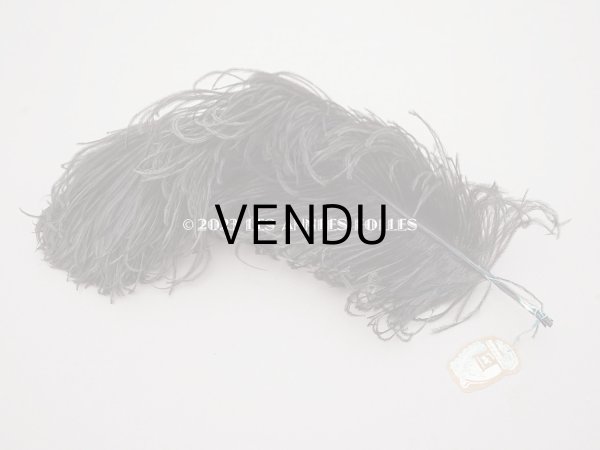 画像4: 1900年頃 ラベル付 フェザー チョコレートブラウン 羽飾り - AUX GALERIES LAFAYETTES - (4)