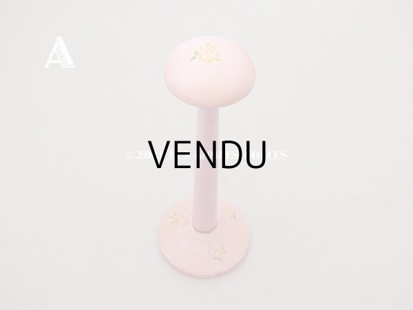 画像5: アンティーク ハットスタンド 薔薇のハンドペイント　ピンク (5)