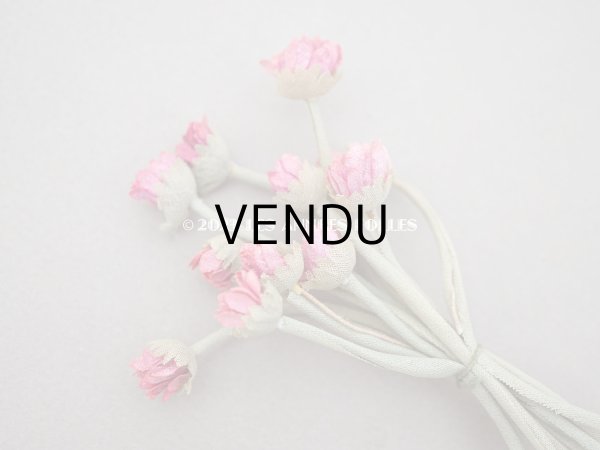 画像9: アンティーク デイジーの蕾の布花 11輪のセット (9)