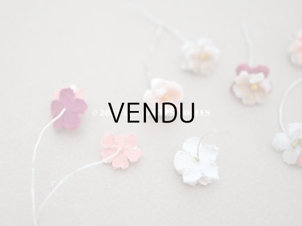 画像6: アンティーク ベルベットの布花 2重の花びら 9ピースのセット　 (6)