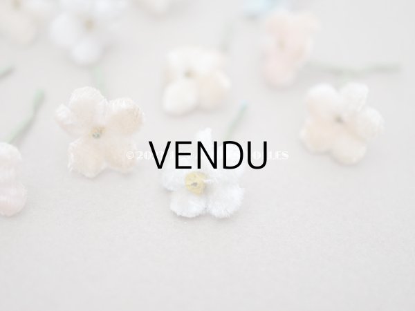 画像5: アンティーク ベルベットの布花 12ピースのセット　 (5)