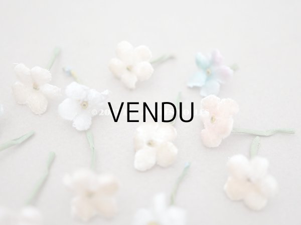 画像3: アンティーク ベルベットの布花 12ピースのセット　 (3)