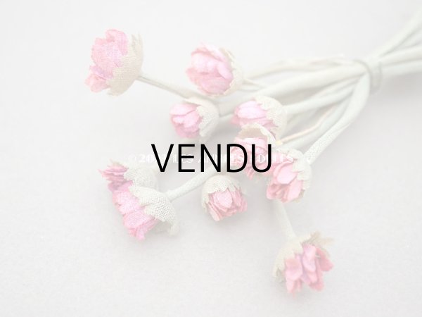 画像10: アンティーク デイジーの蕾の布花 11輪のセット (10)