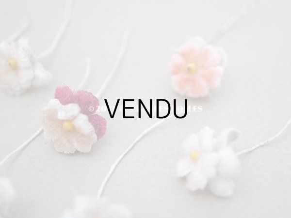 画像3: アンティーク ベルベットの布花 2重の花びら 9ピースのセット　 (3)
