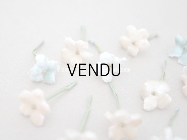 画像2: アンティーク ベルベットの布花 12ピースのセット　 (2)