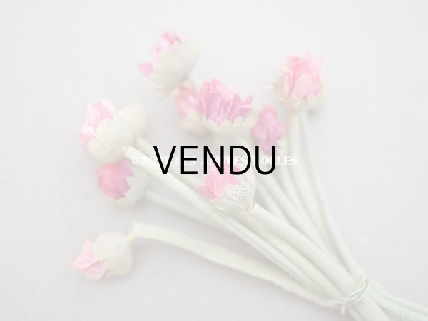 画像6: アンティーク デイジーの蕾の布花 11輪のセット (6)