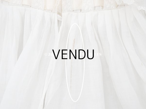 画像17: 1900年頃 アンティーク　小さな女の子のドレス ピーチピンクのリボン＆手刺繍の花模様 (17)