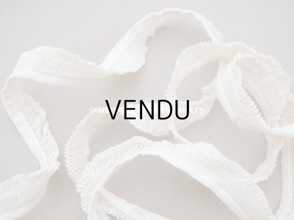 画像8: アンティーク プリーツリボン エクリュ 1.7〜1.9cm幅  (8)