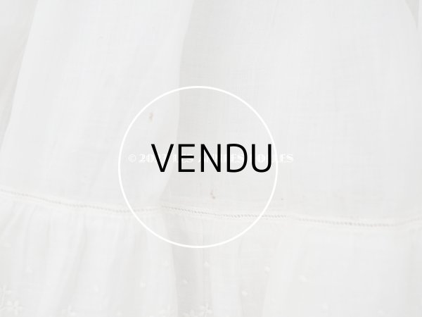 画像18: 1900年頃 アンティーク　小さな女の子のドレス ピーチピンクのリボン＆手刺繍の花模様 (18)