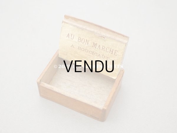 画像4: アンティーク ボンマルシェの小さなエパングルケース 木箱 - AU BON MARCHE - (4)