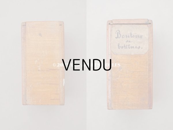 画像4: アンティーク ボンマルシェのエパングルケース 木箱 - AU BON MARCHE - (4)