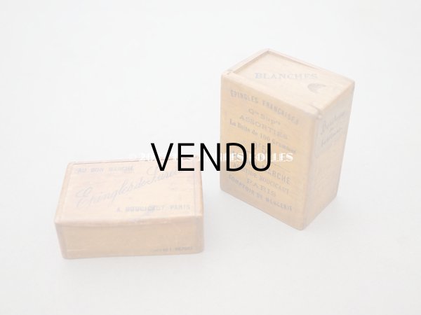 画像8: アンティーク ボンマルシェの小さなエパングルケース 木箱 - AU BON MARCHE - (8)