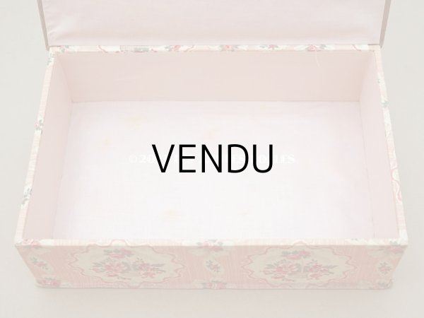 画像6: 1900年頃 アンティーク ローズパニエ柄　カルトナージュボックス  (6)