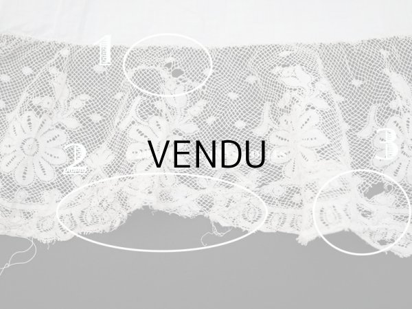 画像11: 1900年頃 アンティーク  ドレスの裾  4段のヴァランシエンヌレース  (11)