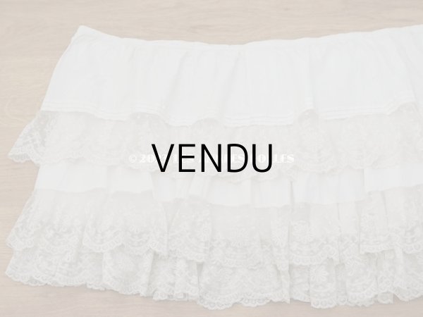 画像14: 1900年頃 アンティーク  ドレスの裾  4段のヴァランシエンヌレース  (14)