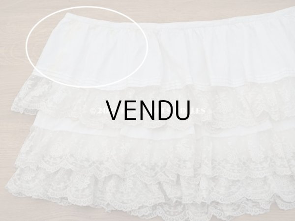 画像7: 1900年頃 アンティーク  ドレスの裾  4段のヴァランシエンヌレース  (7)