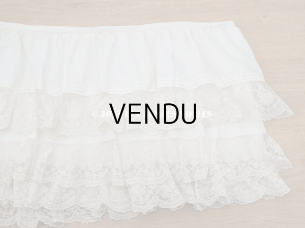 画像8: 1900年頃 アンティーク  ドレスの裾  4段のヴァランシエンヌレース  (8)