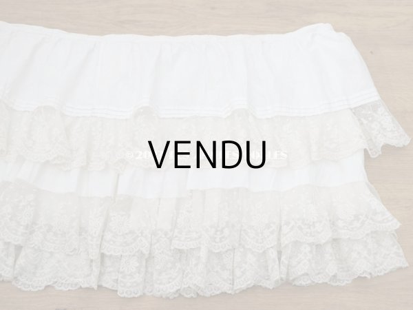 画像15: 1900年頃 アンティーク  ドレスの裾  4段のヴァランシエンヌレース  (15)