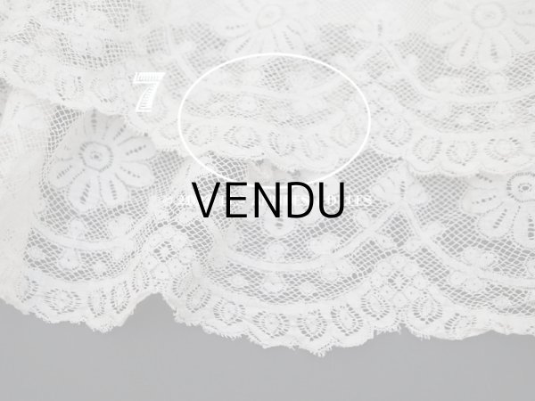 画像19: 1900年頃 アンティーク  ドレスの裾  4段のヴァランシエンヌレース  (19)