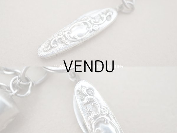 画像8: アンティーク ドール用　シルバー製　とても小さなシャトレーヌ  (8)