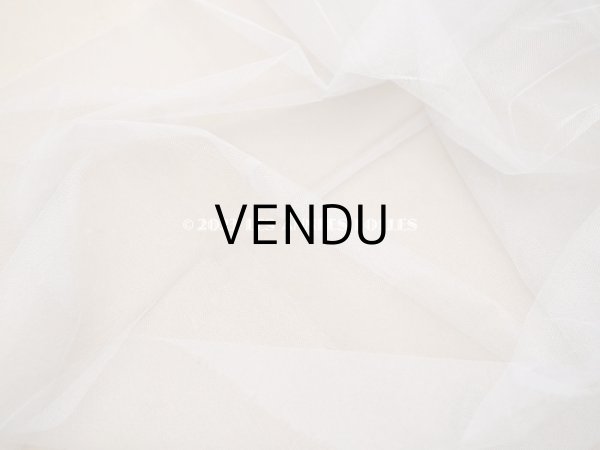 画像4: アンティーク シルク製 チュールレース地 140cm幅　ローズグレイ (4)