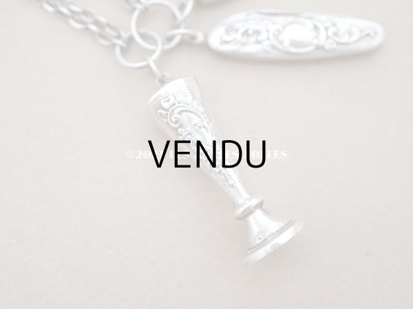 画像4: アンティーク ドール用　シルバー製　とても小さなシャトレーヌ  (4)