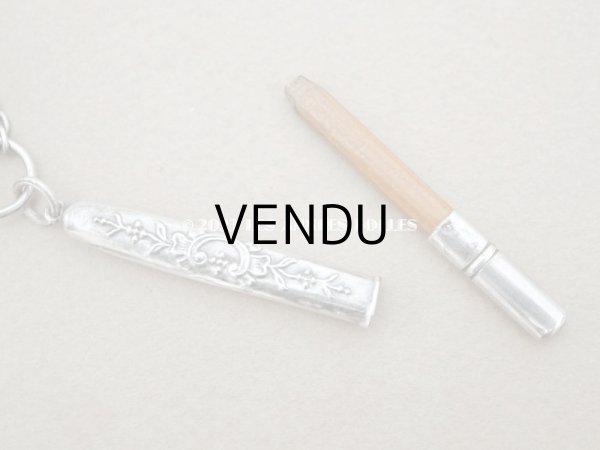 画像12: アンティーク ドール用　シルバー製　とても小さなシャトレーヌ  (12)