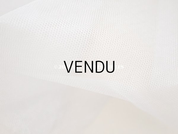 画像6: アンティーク シルク製 チュールレース地 140cm幅　ローズグレイ (6)