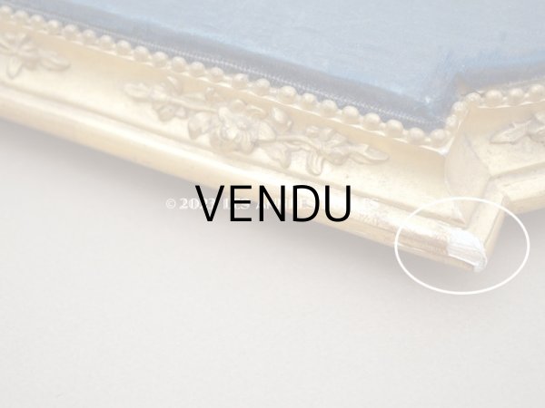 画像9: ＊蚤の市＊19世紀 アンティーク 薔薇模様 木製の台座 ゴールド  (9)