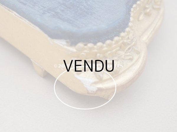 画像13: ＊蚤の市＊19世紀 アンティーク 薔薇模様 木製の台座 ゴールド  (13)