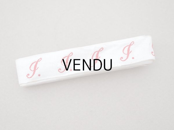 画像6: 1900年代 アンティーク 硝子の蓋の紙箱入り イニシャルテープ  (6)