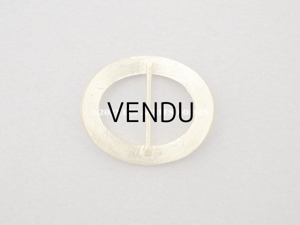 画像5: 19世紀末 アンティーク とても小さなバックル 薔薇のハンドペイント エナメル加工  (5)