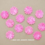 画像: アンティーク　ベルベットの布花  花びら 6〜12ピースのセット　ピンク