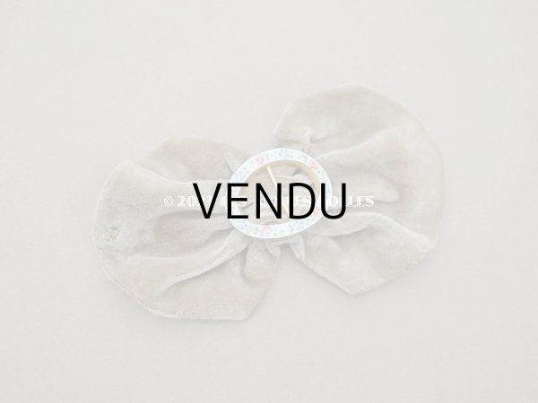 画像6: 19世紀末 アンティーク とても小さなバックル 薔薇のハンドペイント エナメル加工  (6)