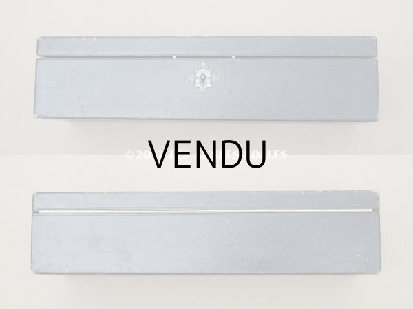 画像6: 1830〜1840年頃　アンティーク 本革製 イニシャル入り　グローブボックス ナイトブルーのシルククッション　- Alphonse Giroux Paris - (6)