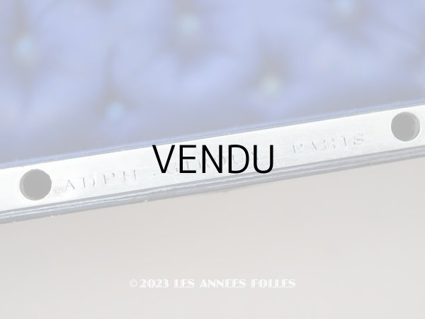 画像15: 1830〜1840年頃　アンティーク 本革製 イニシャル入り　グローブボックス ナイトブルーのシルククッション　- Alphonse Giroux Paris - (15)